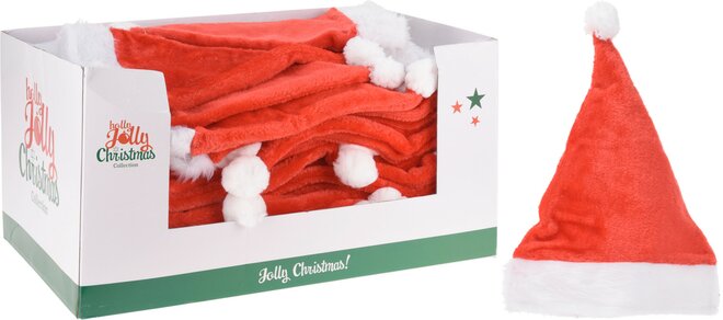 kerstmuts rood met wit 40x30cm