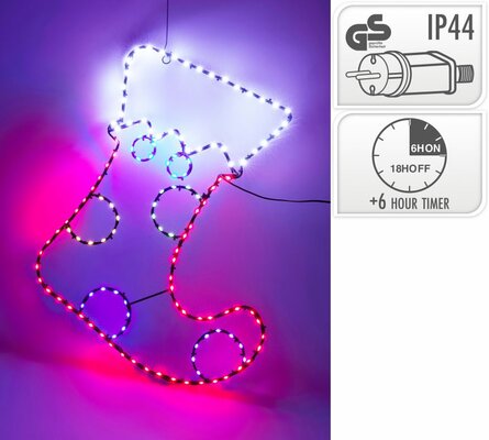 kerstsok 52cm 134 led - afbeelding 1