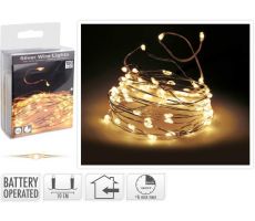 zilverdraad, 100 led, warm wit, Led kerstverlichting - afbeelding 1