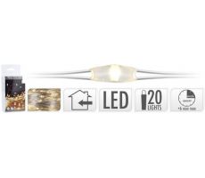 zilverdraad, 20 led, warm wit, Led kerstverlichting - afbeelding 2