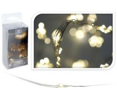 zilverdraad, 40 led,  warm wit, Led kerstverlichting - afbeelding 1