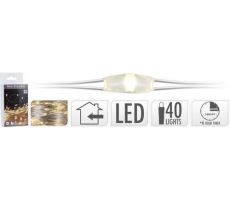 zilverdraad, 40 led, warm wit, Led kerstverlichting - afbeelding 2