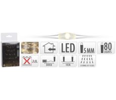 Led Kerstverlichting, 80 LED lampjes - afbeelding 1