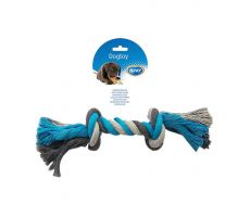 Knoop Katoen 35cm blauw/grijs - afbeelding 1