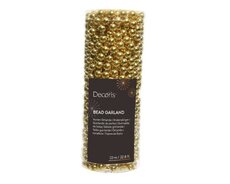 Kralenketting plastic, L1000 cm, Licht goud - afbeelding 3