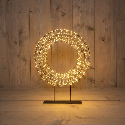 Krans op voet, 1200 LED, 36x8 cm, Klassiek warm