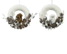 Krans polyester, D 33 cm, per stuk