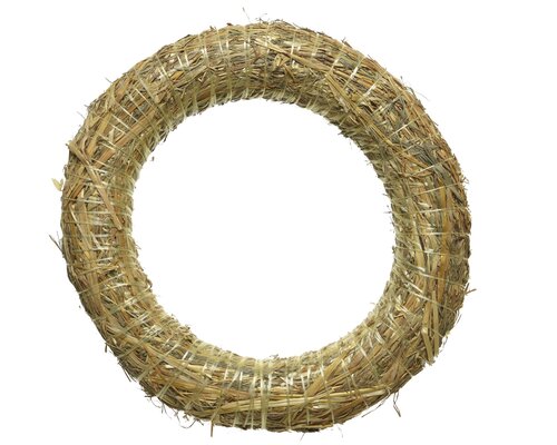 Krans stro, natuur, Ø 25 cm x H 5 cm