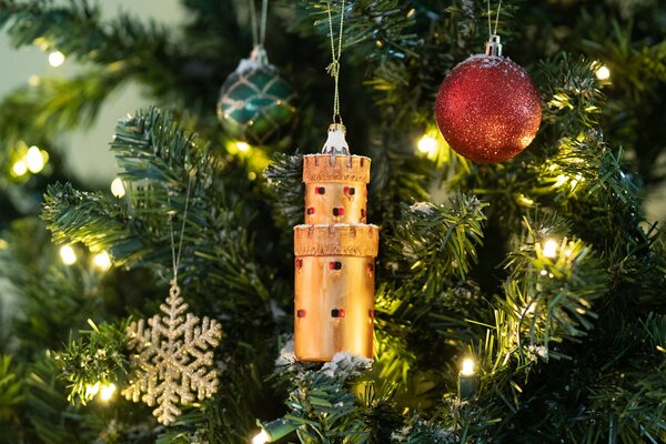 Kruittoren kerstbal - afbeelding 1