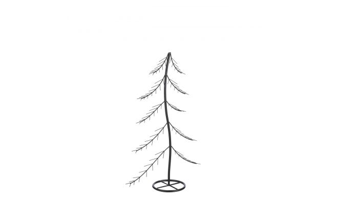 Kunst kerstboom, cosby, zwart, l 55 cm, b 45 cm, h 80 cm