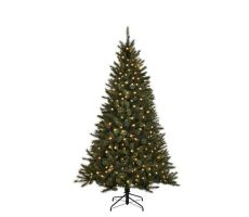 Toronto kerstboom groen met 240 led, 1043 tips - H215xD132cm - afbeelding 2