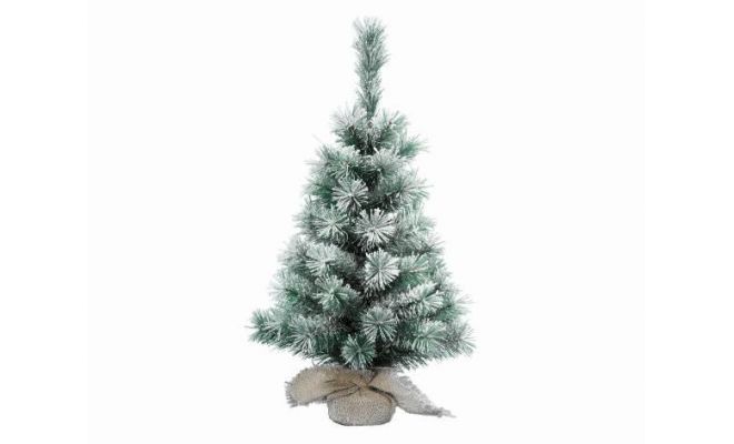 Vancourver mini kunstkerstboom snowy binnen L 60 D 42cm groen/wit - afbeelding 1
