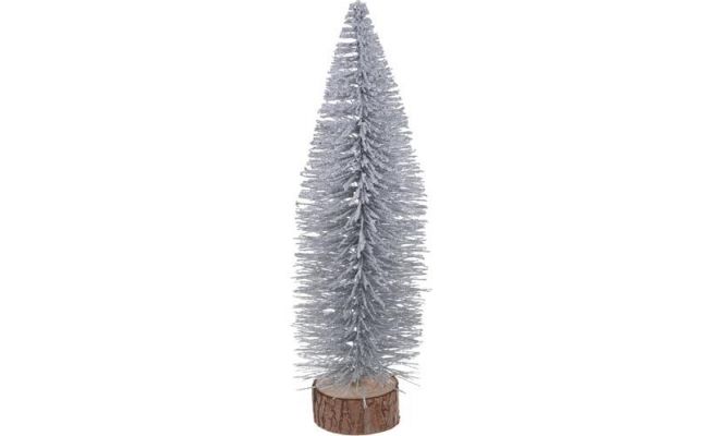 Kunstkerstboom, zilver, glitter, 35 cm