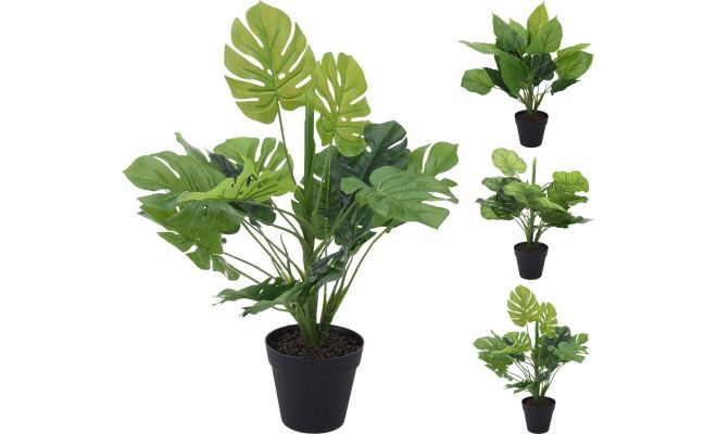 Kunstplant in pot, h 45 cm, 3 variaties