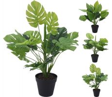 Kunstplant in pot, h 45 cm, 3 variaties