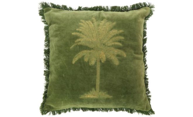 Kussen, palm, green, 45 cm