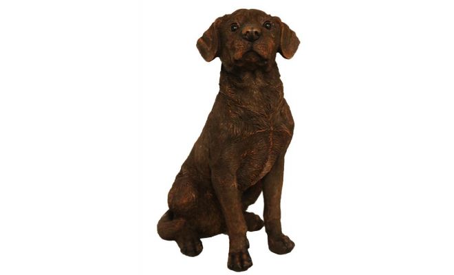 Labrador, zittend, polystone, l 23 cm, b 15.5 cm, h 30.7 cm