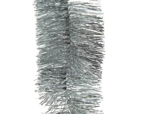Lametta guirlande pet shiny, zilver, Ø 7 cm x H 270 cm