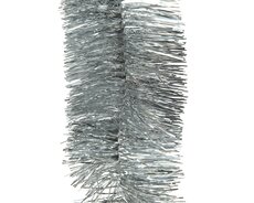 Lametta guirlande pet shiny, zilver, Ø 7 cm x H 270 cm