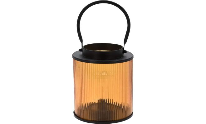 lantaarn met led amber 18cm, Led kerstverlichting - afbeelding 1