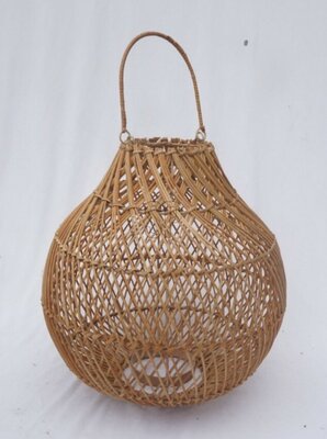 lantaarn rotan D35 x H30cm naturel - afbeelding 1