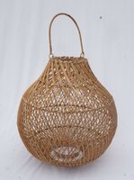 lantaarn rotan D35 x H30cm naturel - afbeelding 1