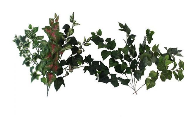 leaf mix stem variated, 20 cm,per stuk, kunstplant