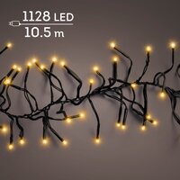LED 1128 cluster lights continu licht buiten – zwart/klassiek warm – L 1050 cm
