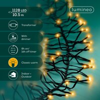 LED 1128 cluster lights continu licht buiten – zwart/klassiek warm – L 1050 cm - afbeelding 3