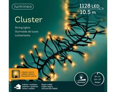 LED 1128 cluster lights continu licht buiten – zwart/klassiek warm – L 1050 cm - afbeelding 2