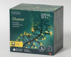 LED 1128 cluster lights continu licht buiten – zwart/soft gold – L 1050 cm - afbeelding 2