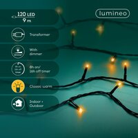 LED 120 basic lights continu licht buiten – zwart/klassiek warm – L 900 cm - afbeelding 3