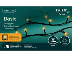LED 120 basic lights continu licht buiten – zwart/klassiek warm – L 900 cm - afbeelding 2