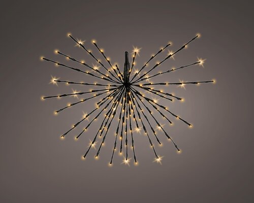 LED 160, polestar knippereffect buiten – zwart/klassiek warm – Ø 70 cm