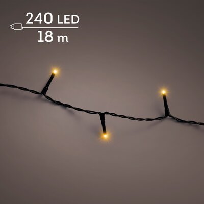 LED 240 basic lights continu licht buiten – zwart/klassiek warm – L 1800 cm