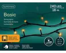 LED 240 basic lights continu licht buiten – zwart/klassiek warm – L 1800 cm - afbeelding 2