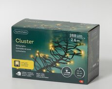 LED 288 cluster lights continu licht buiten – zwart/soft gold – L 260 cm - afbeelding 2