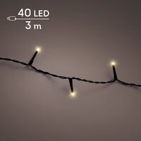 LED 40 basic lights continu licht buiten – zwart/soft gold – L 300 cm - afbeelding 1