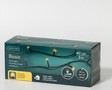 LED 40 basic lights continu licht buiten – zwart/soft gold – L 300 cm - afbeelding 2