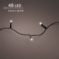 LED 48 Durawise basic lights 8 functie twinkel effect op batterijen buiten – zwart/warm wit