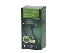 LED 48 Durawise basic lights 8 functie twinkel effect op batterijen buiten – zwart/warm wit - afbeelding 4