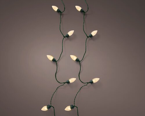 LED 50 vintage lights xl 8 functie twinkel effect buiten – groen/soft gold – Ø 2,5 cm x L 980