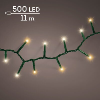 LED 500 compact lights 8 functie twinkel effect buiten – groen/warm wit/klassiek warm – L 1100