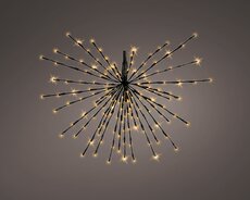 LED 72, polestar knippereffect buiten – zwart/klassiek warm – Ø 45 cm