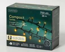 LED 750 compact lights 8 functie twinkel effect buiten – groen/warm wit/klassiek warm – L 1600 - afbeelding 2