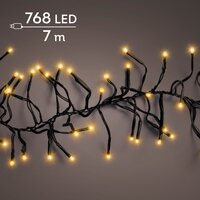 LED 768 cluster lights continu licht buiten – zwart/klassiek warm – L 700 cm