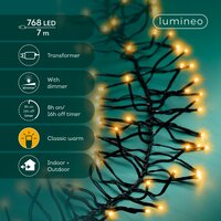 LED 768 cluster lights continu licht buiten – zwart/klassiek warm – L 700 cm - afbeelding 3