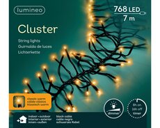 LED 768 cluster lights continu licht buiten – zwart/klassiek warm – L 700 cm - afbeelding 2