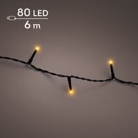 LED 80 basic lights continu licht buiten – zwart/klassiek warm – L 600 cm