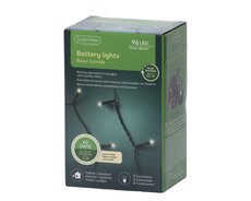 LED 96 Durawise basic lights 8 functie twinkel effect op batterijen buiten – zwart/warm wit - afbeelding 4
